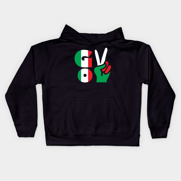 Italian Pride Design Kids Hoodie by jazzworldquest